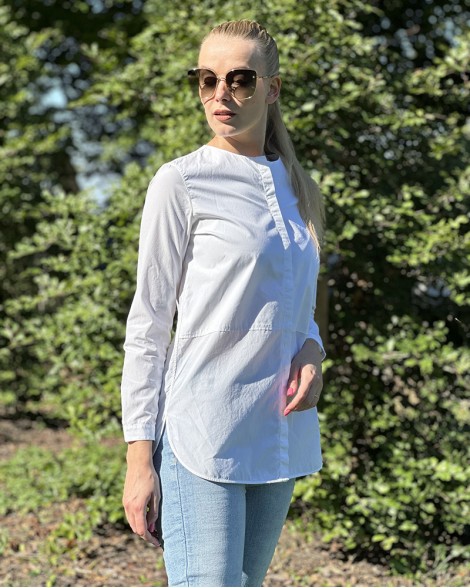 Košile dámská Massimo Dutti bílá s dlouhým rukávem